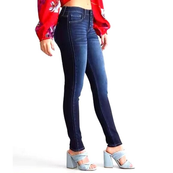 KanCan Signature Mid-Rise Skinny Stretch Jeans Size 27 Buckle BKE Button Fly - Picture 3 of 16
